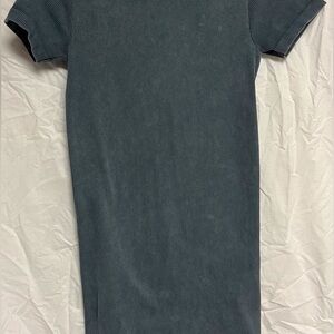 Ribbed stretch Zara dress anthracite grey-blue